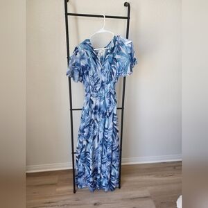 V neck maxi summer dress